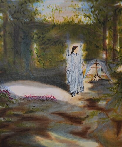 Der Spott an der Lichtung par Julia Hofstetter, Peinture en vente sur Singulart