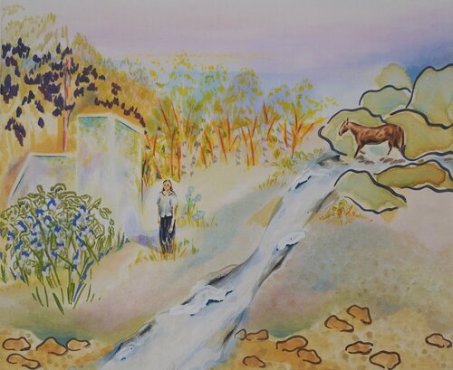 Der Steinkreis in Kronberg de Julia Hofstetter, Pintura a la venta en Singulart