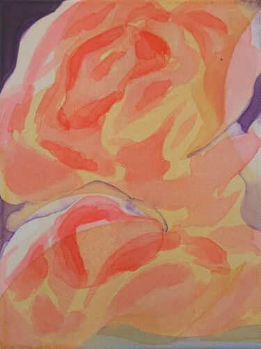 Rose at sunset I van Julia Hofstetter, Schilderij te koop op Singulart