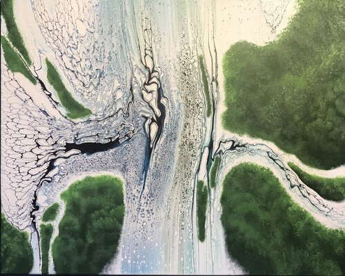 Danza Sinfonica Naturale - Il Canto dell'Acqua de Agnese Ferretti, Pintura a la venta en Singulart