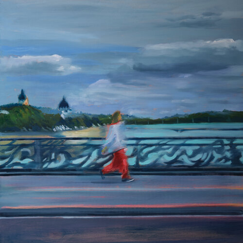La traversé du pont par Rémy Sirope, Peinture en vente sur Singulart