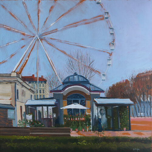 Grande roue - Lyon by Rémy Sirope, 회화 for Sale on Singulart