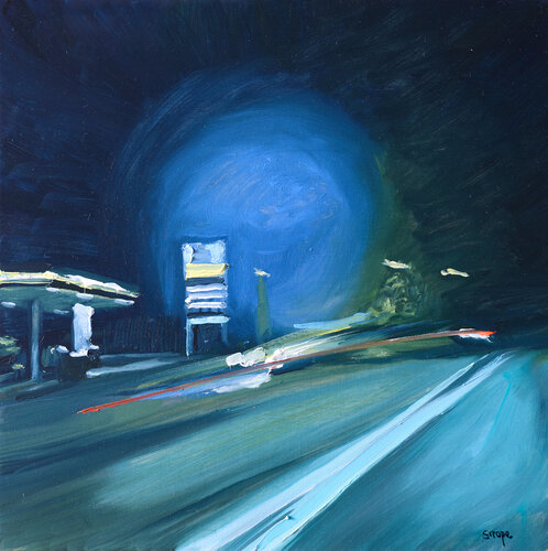 Station Service par Rémy Sirope, Peinture en vente sur Singulart