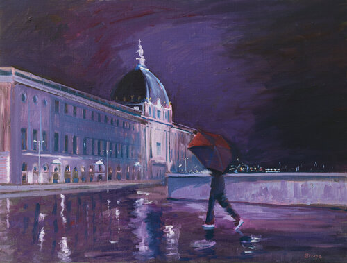 Sous la pluie par Rémy Sirope, Peinture en vente sur Singulart