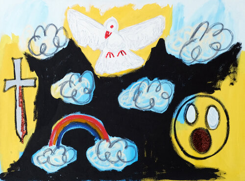 Faith & Ritual van Eilen Itzel Mena, Schilderij te koop op Singulart