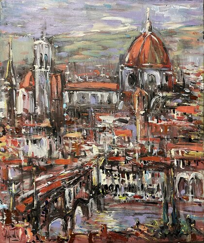 Florence abstract von Altin Furxhi, Malerei kaufen auf Singulart