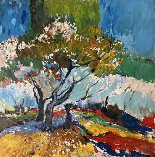 SPRING (BIG DIMENSIONS 100X100+FRAME) von Altin Furxhi, Malerei kaufen auf Singulart