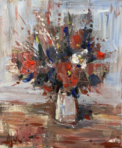 FLOWERS 2023, ABSTRACT IMPRESSIONIST van Altin Furxhi, Schilderij te koop op Singulart