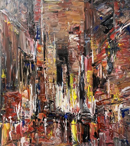 City’s lights van Altin Furxhi, Schilderij te koop op Singulart