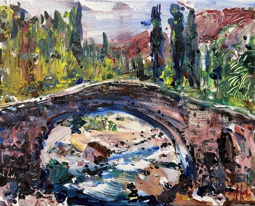 OLD BRIDGE in Albania de Altin Furxhi, Pintura a la venta en Singulart
