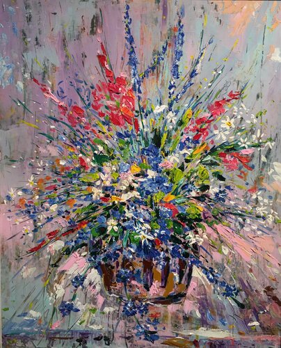 FLOWERS BOUQUET by Altin Furxhi, Painting for Sale on Singulart