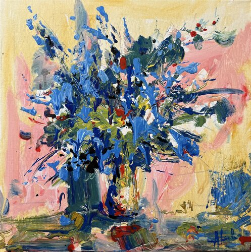 ABSTRACT EXPRESSIONIST FLOWERS de Altin Furxhi, Pintura a la venta en Singulart
