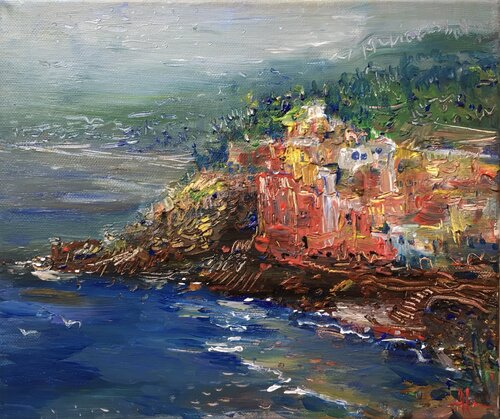 Riomaggiore Cinque Terre von Altin Furxhi, Malerei kaufen auf Singulart