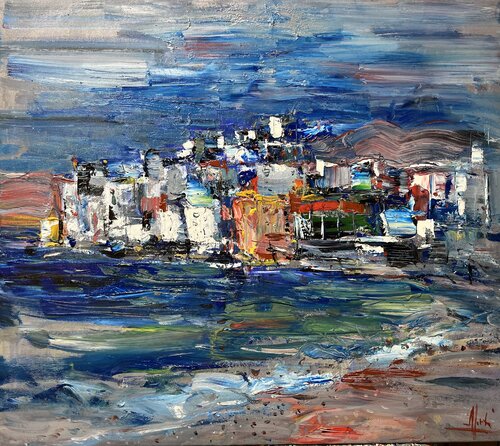 ABSTRACT MYKONOS di Altin Furxhi, Pittura in vendita su Singulart