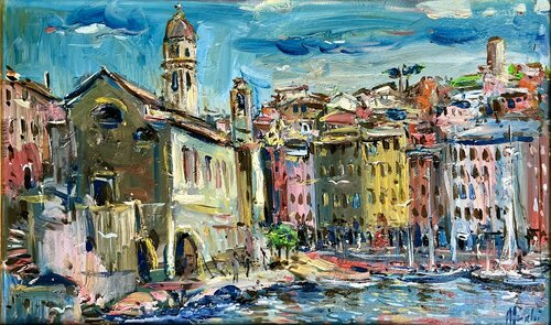 VERNAZZA IMPRESSIONS , cinque terre di Altin Furxhi, Pittura in vendita su Singulart