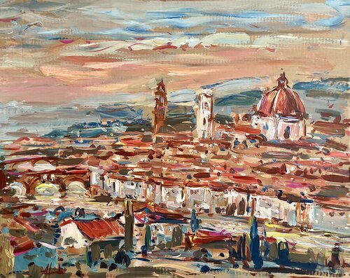 THE BALCONY OF FLORENCE di Altin Furxhi, Pittura in vendita su Singulart