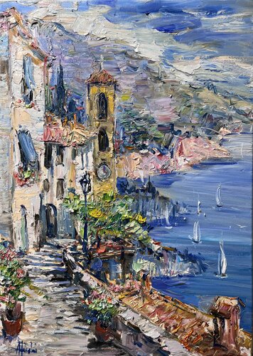 Amalfi September 2024 di Altin Furxhi, Pittura in vendita su Singulart