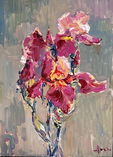 ABSTRACT EXPRESSIONIST FLOWERS van Altin Furxhi, Schilderij te koop op Singulart