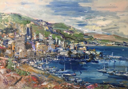 MONTECARLO MONACO , OIL PAINTING van Altin Furxhi, Schilderij te koop op Singulart