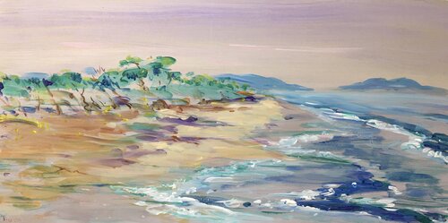 SEASHORE IN SEMAN, ALBANIA di Altin Furxhi, Pittura in vendita su Singulart