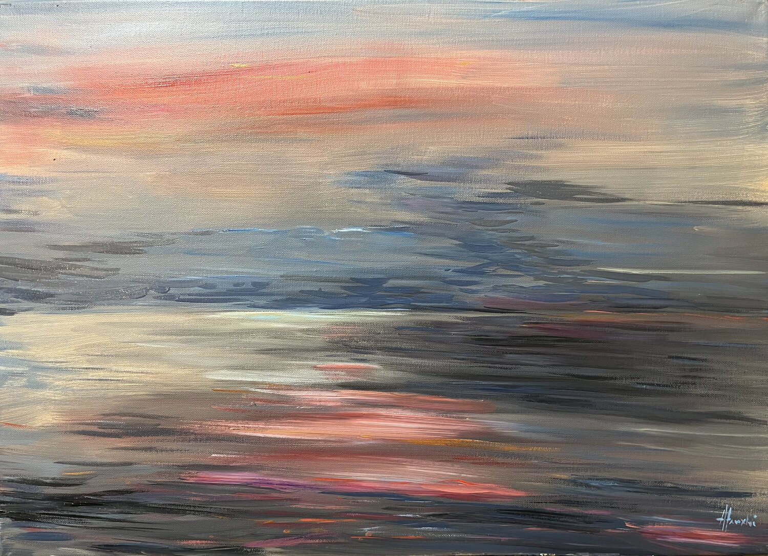 SEASCAPE - MORNING MOMENTS Altin Furxhi Originalgemälde zu verkaufen