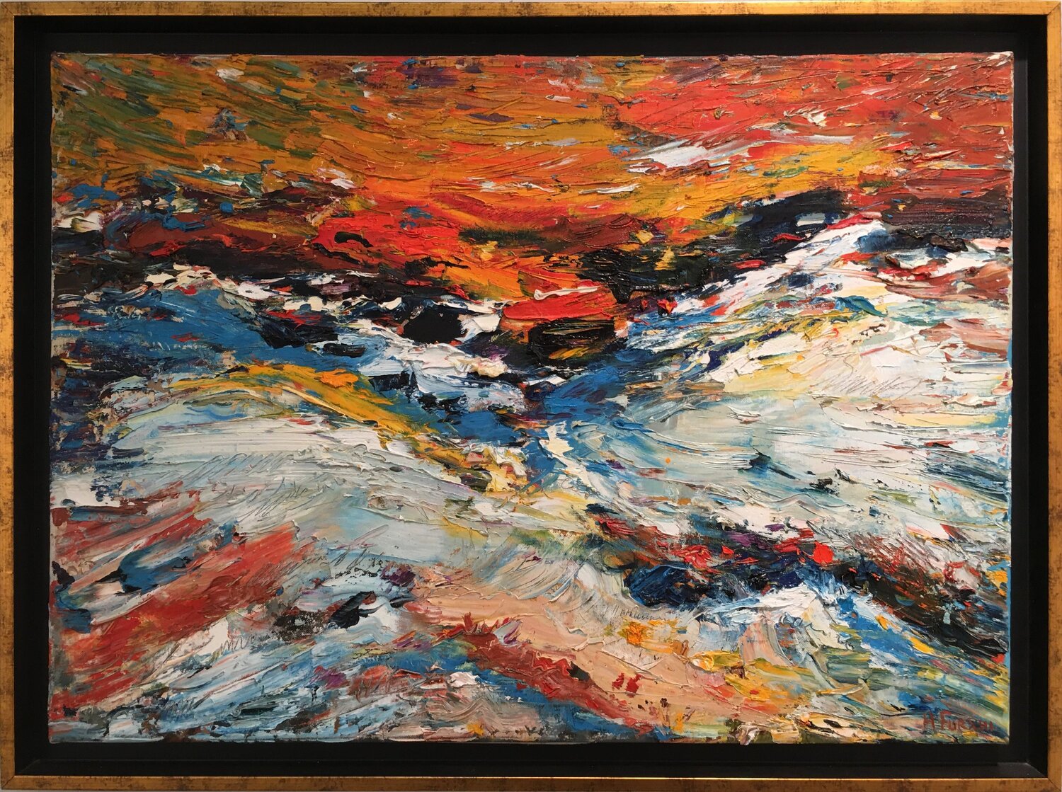 Abstract Sunset painting Altin Furxhi