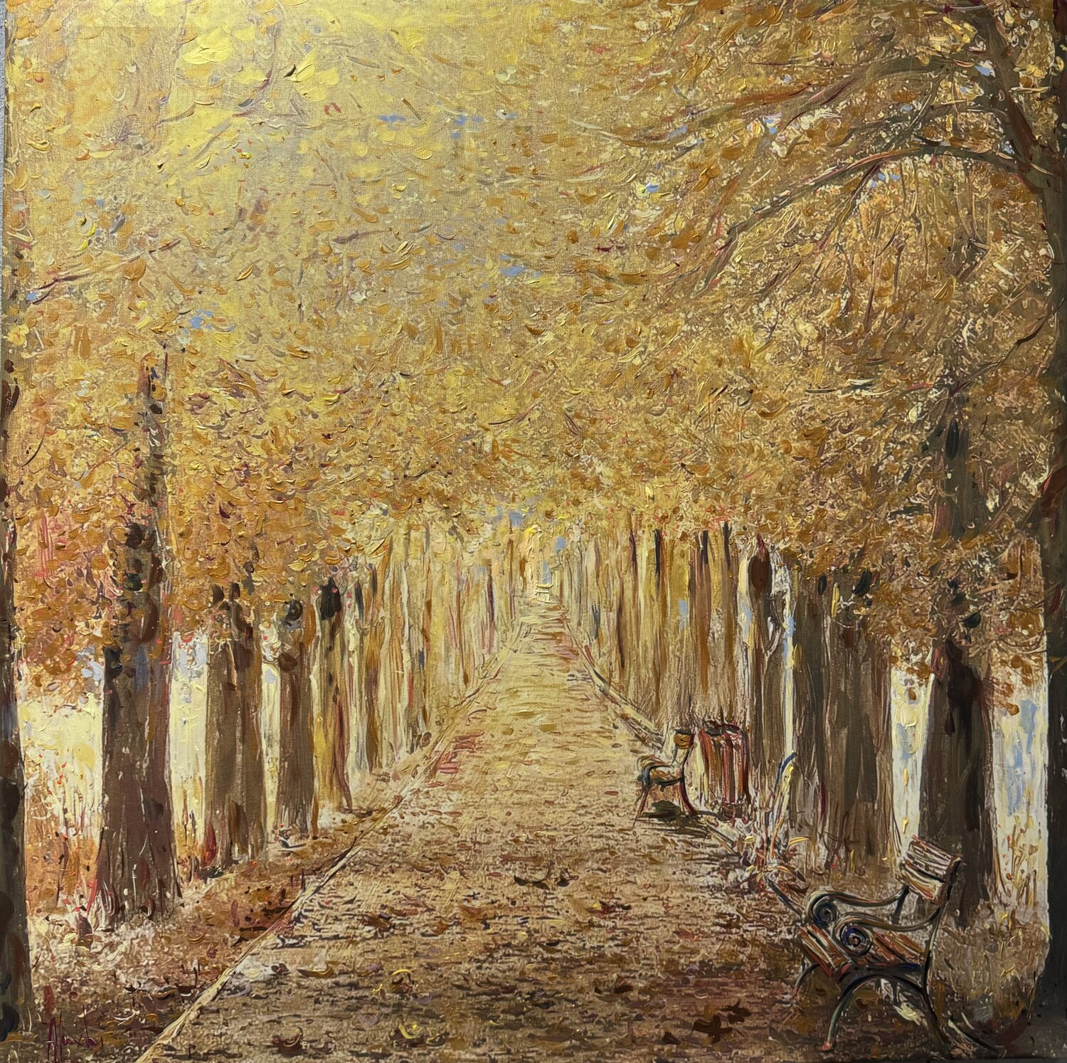 Tuscany Golden Autumn 2024 Altin Furxhi Originalgemälde zu verkaufen