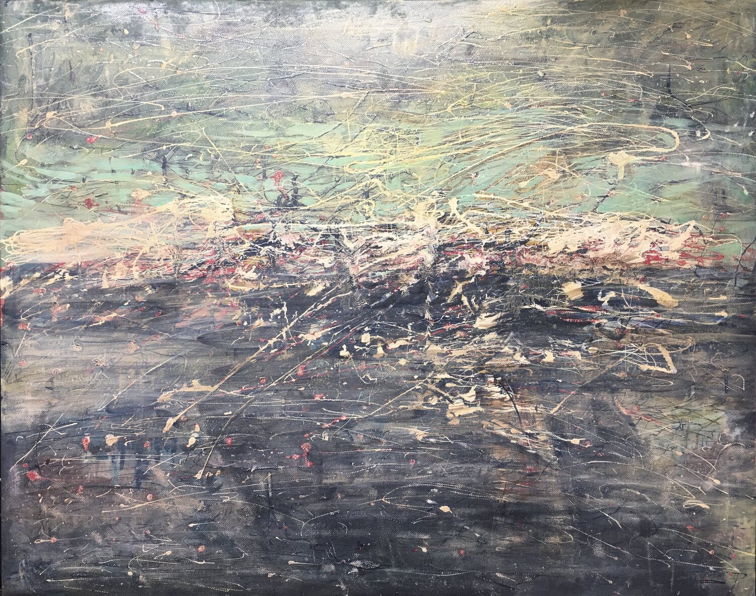 Struggle , oil on canvas 110 x 85 Altin Furxhi Originalgemälde zu verkaufen