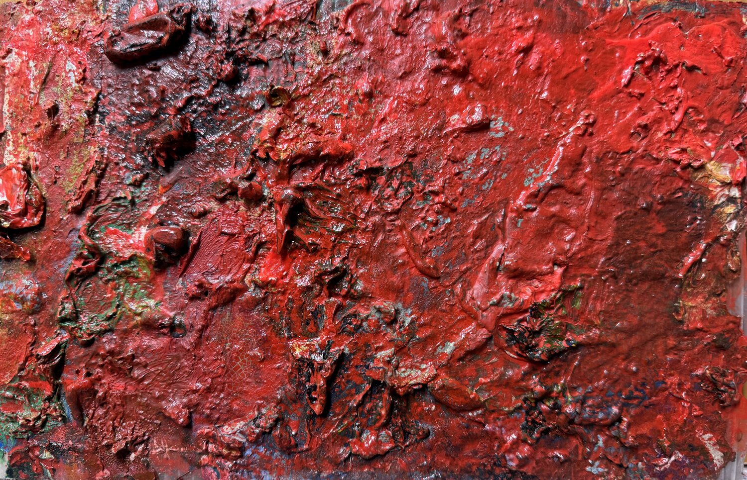 Red abstract 23 x 34 Altin Furxhi