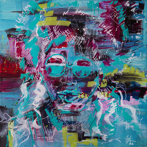 Eiskalt – durch die Brille von Sabine Kraftmeier, Malerei kaufen auf Singulart