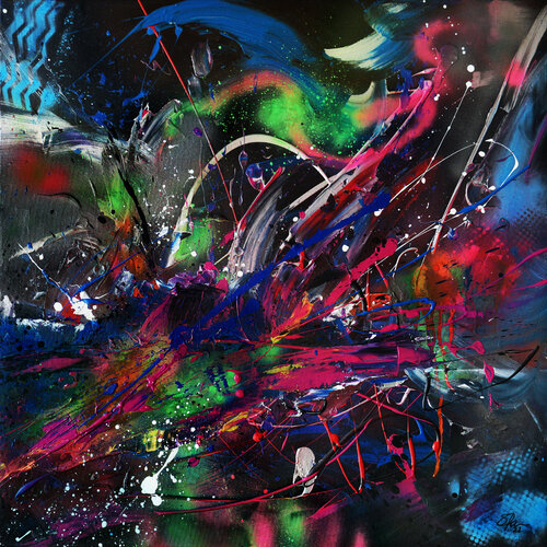 RainBow Explosion! von Sabine Kraftmeier, Malerei kaufen auf Singulart