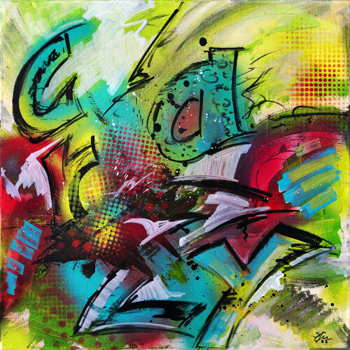 Crazy van Sabine Kraftmeier, Schilderij te koop op Singulart