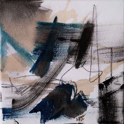 Blue in Ocean von Sabine Kraftmeier, Malerei kaufen auf Singulart