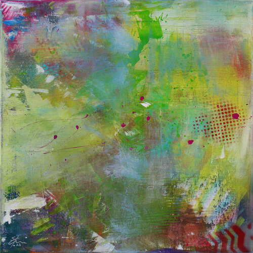 Grün No 111 by Sabine Kraftmeier, Painting for Sale on Singulart