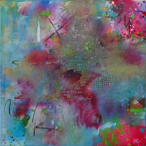 Blau Metallic No2 von Sabine Kraftmeier, Malerei kaufen auf Singulart