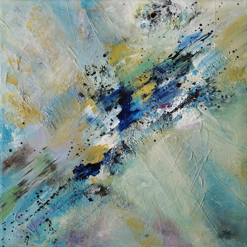 Das Blau im Durchbruch von Sabine Kraftmeier, Malerei kaufen auf Singulart