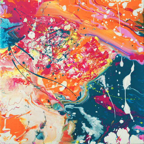 Flower Power Island by Sabine Kraftmeier, Painting for Sale on Singulart