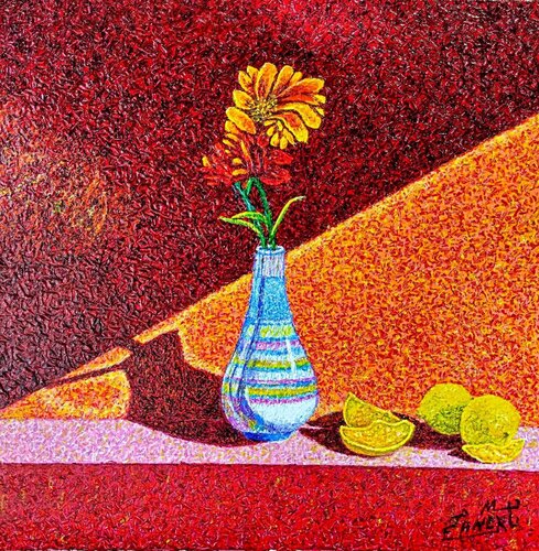 Naturmort with a lemons von Taner Mert, Malerei kaufen auf Singulart