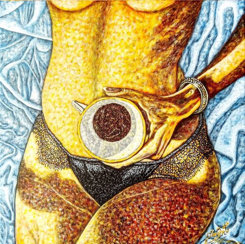 Morning coffee van Taner Mert, Schilderij te koop op Singulart