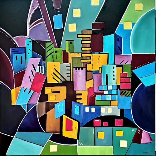 Spazio Urbano von Rita Vestri, Malerei kaufen auf Singulart