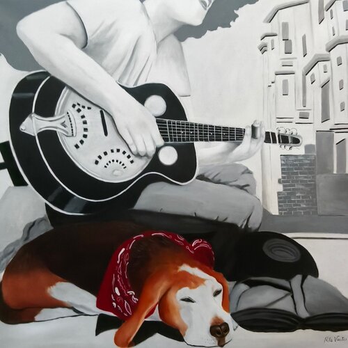 Artista di strada de Rita Vestri, Pintura a la venta en Singulart