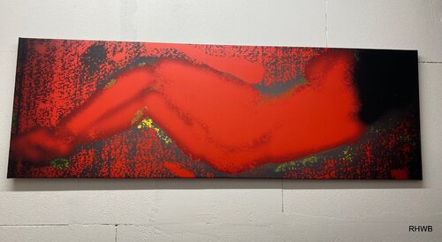 Liegender Akt 02 rot di Reinhard Brand, Stampa in vendita su Singulart