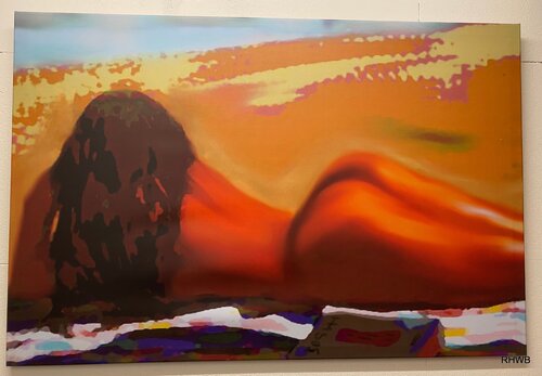 Beach Girl3 mit Buch di Reinhard Brand, Stampa in vendita su Singulart