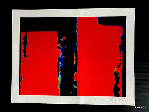 Rote Dualität 2- Doppel-Stele von Reinhard Brand, Druck kaufen auf Singulart