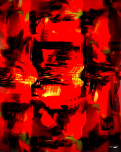 Ohne Titel - schwarzrot di Reinhard Brand, Stampa in vendita su Singulart