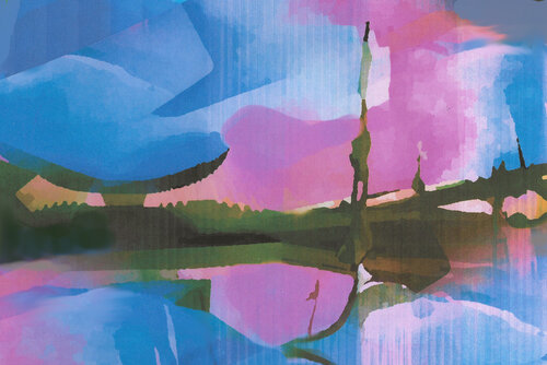 Gewitter am See von Reinhard Brand, Druck kaufen auf Singulart