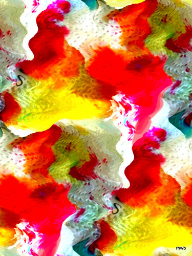 Ohne Titel 6 - gelb rot di Reinhard Brand, Stampa in vendita su Singulart