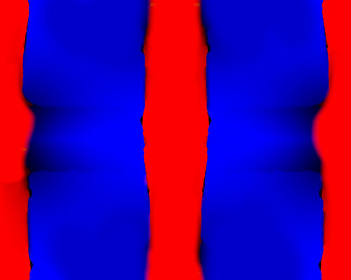 Farbstelen Blau auf Rot di Reinhard Brand, Stampa in vendita su Singulart