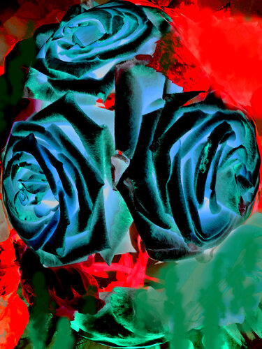 Blaue Rosen von Reinhard Brand, Druck kaufen auf Singulart