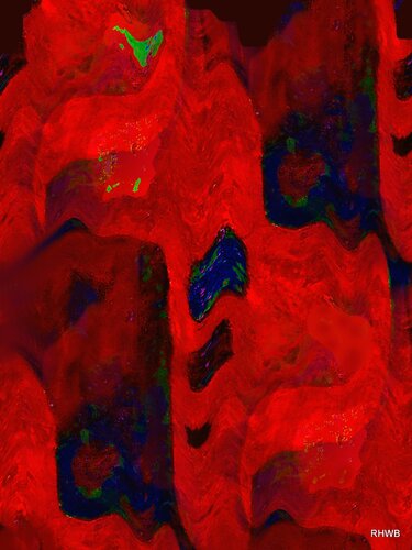 Magical Mystery blau rot by Reinhard Brand, Print for Sale on Singulart